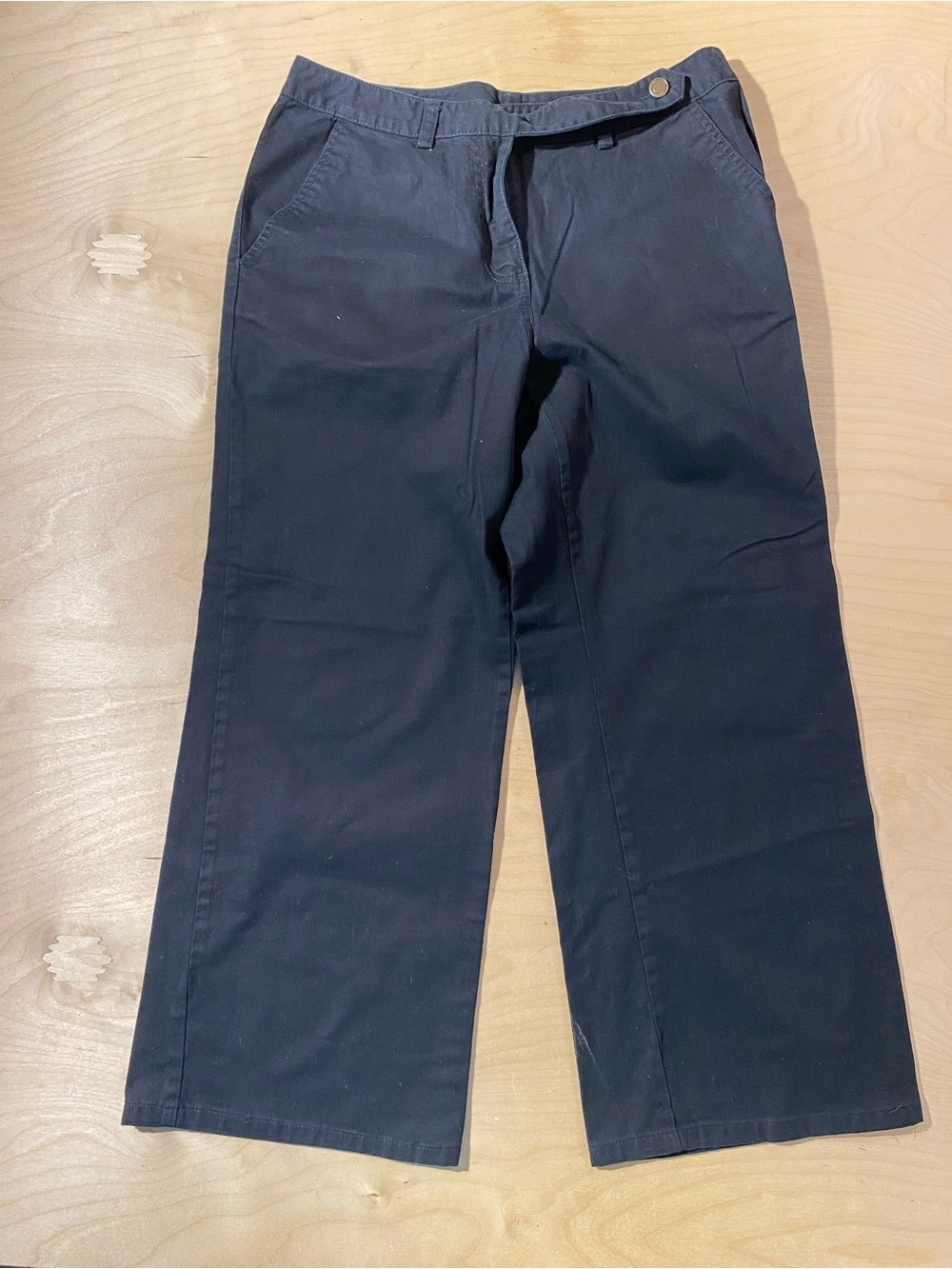 Ruby Rd. Black Wide Straight-Leg Pants 12 (RZ)